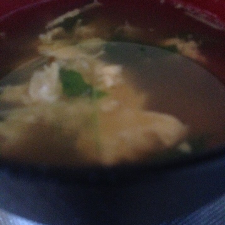 水菜卵スープ